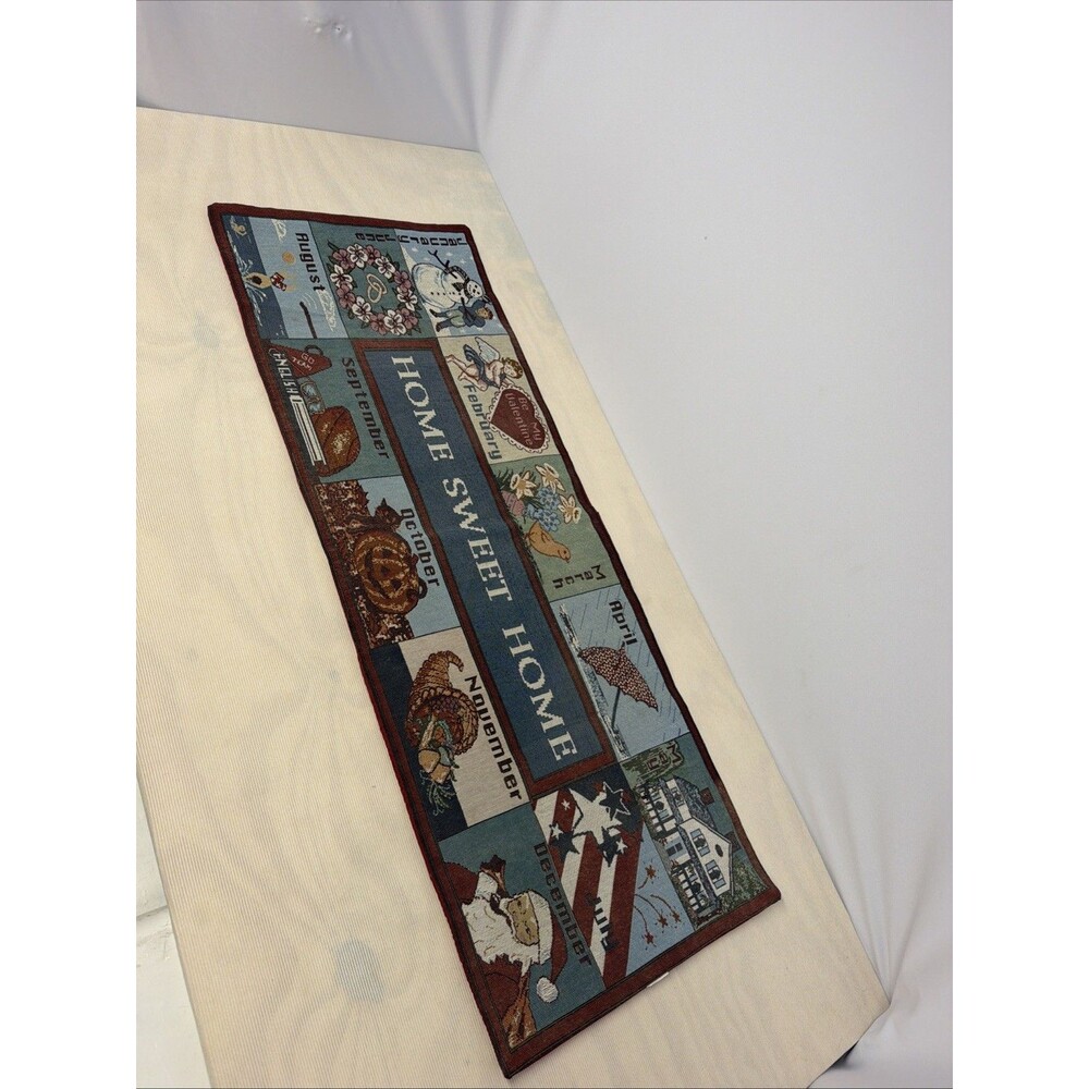 Unbranded Home Sweet Home Months of the Year Tapestry Table Runner